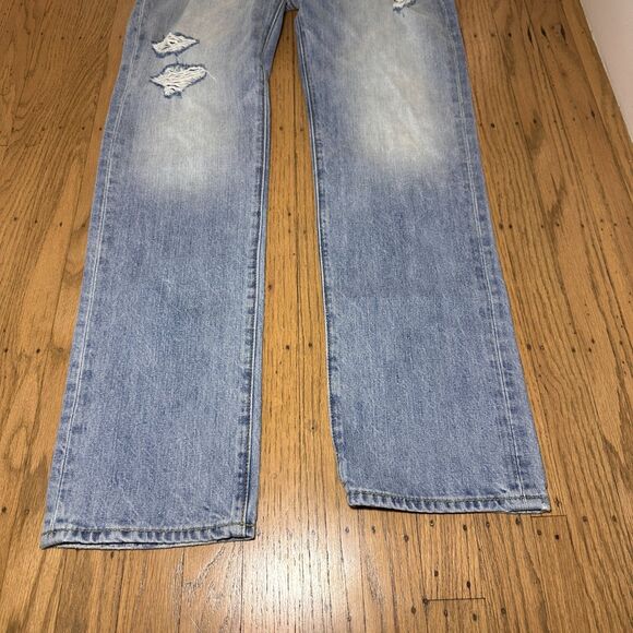 Abercrombie & Fitch Jeans Mens 30x30 Blue The Skinny Distressed Button Fly - Picture 3 of 10